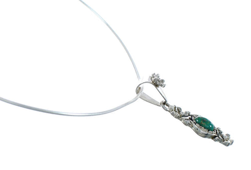 Southwest Turquoise Sterling Silver Snake Chain Necklace Set JX129170